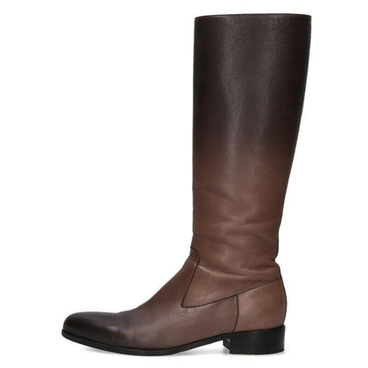 PRADA Long Boots Shoes EU 37 US 7 Brown Authentic