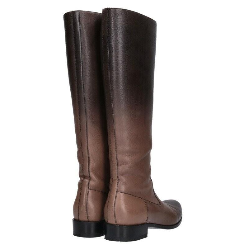 PRADA Long Boots Shoes EU 37 US 7 Brown Authentic