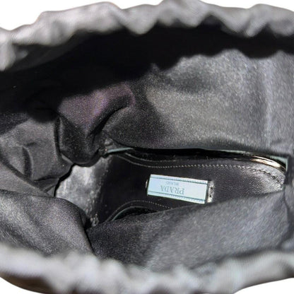 PRADA Short Boots Shoes EU 36 US 6 Patent Leather Nylon Black Authentic