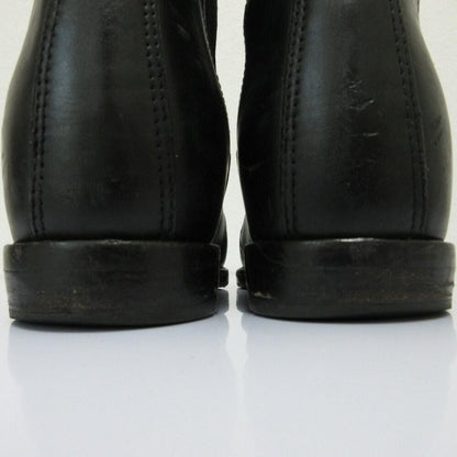 PRADA Short Boots Shoes EU 39 US 9 Leather Black Authentic