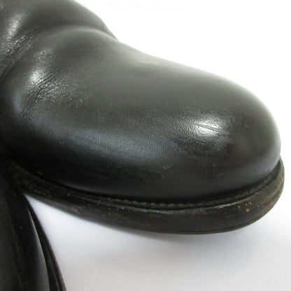 PRADA Short Boots Shoes EU 39 US 9 Leather Black Authentic