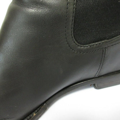 PRADA Short Boots Shoes EU 39 US 9 Leather Black Authentic