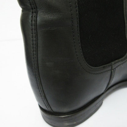 PRADA Short Boots Shoes EU 39 US 9 Leather Black Authentic