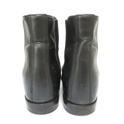 PRADA Short Boots Shoes EU 39 US 9 Leather Black Authentic