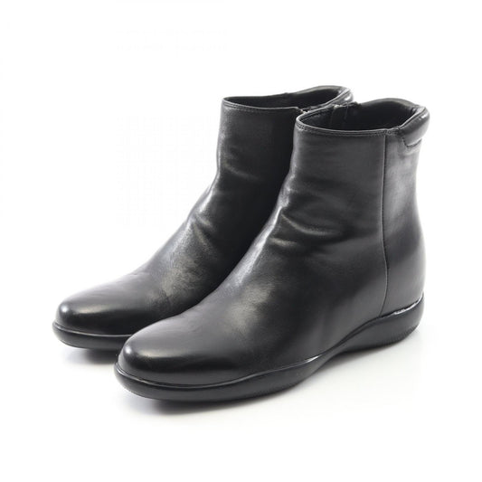 PRADA SPORT LINEA ROSSA Short Boots Shoes EU 38.5 US 8.5 Leather Black Authentic