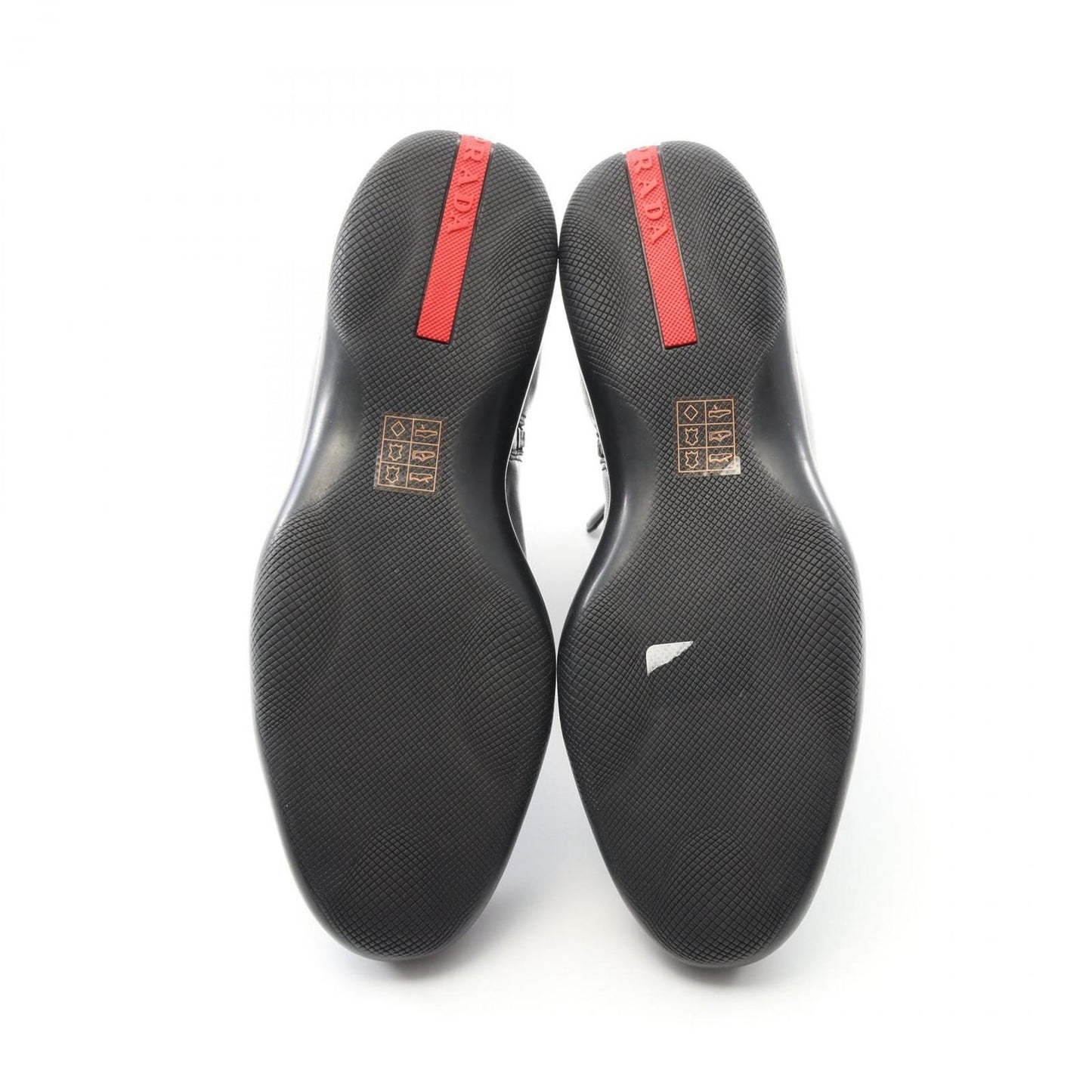 PRADA SPORT LINEA ROSSA Short Boots Shoes EU 38.5 US 8.5 Leather Black Authentic