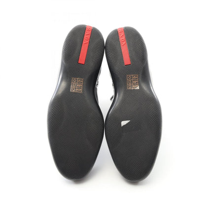 PRADA SPORT LINEA ROSSA Short Boots Shoes EU 38.5 US 8.5 Leather Black Authentic