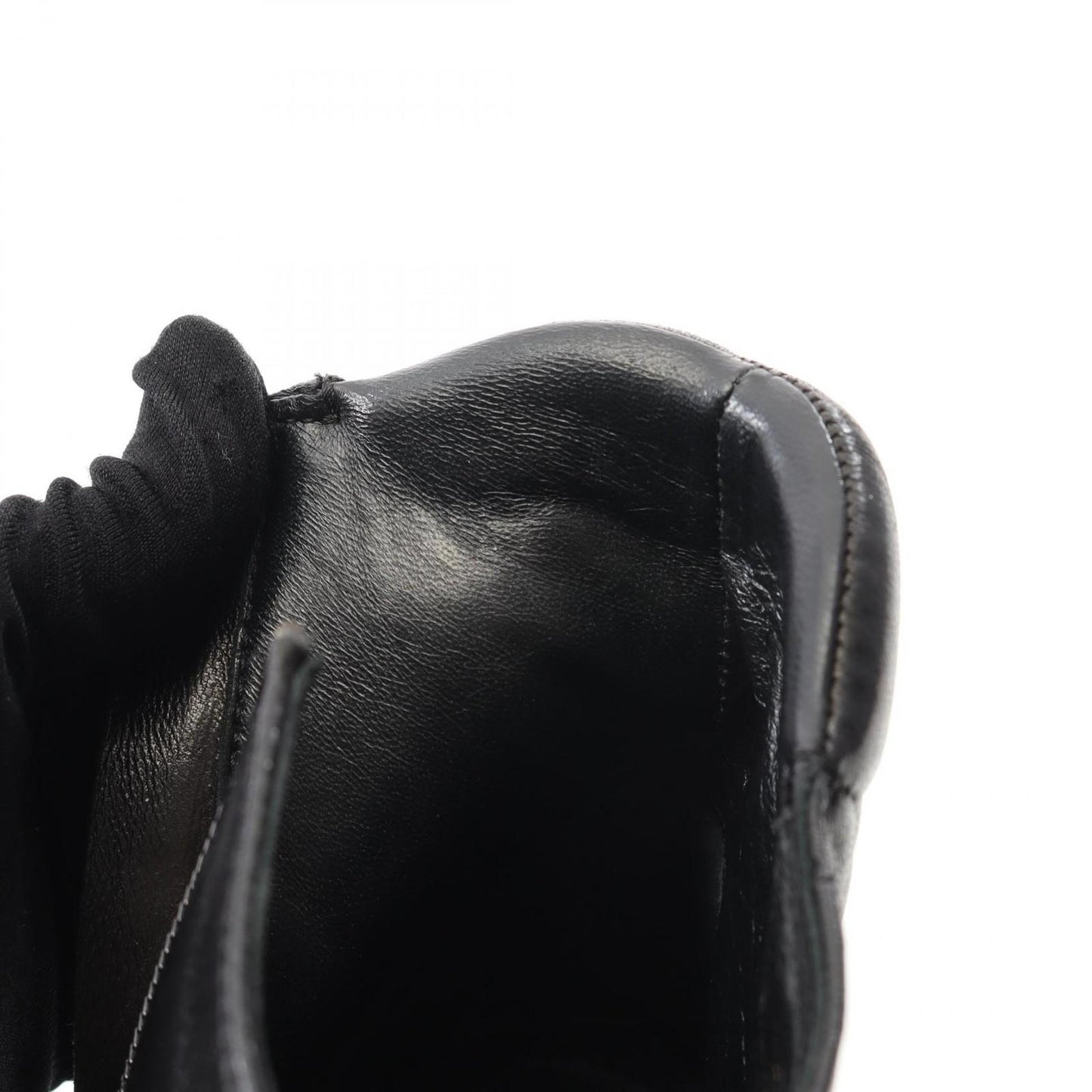 PRADA SPORT LINEA ROSSA Short Boots Shoes EU 38.5 US 8.5 Leather Black Authentic