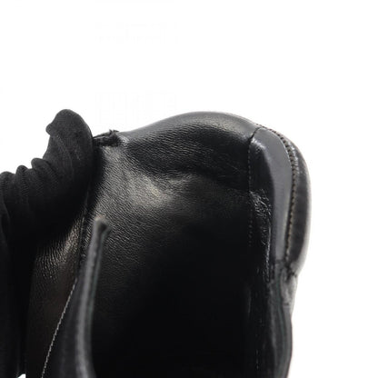 PRADA SPORT LINEA ROSSA Short Boots Shoes EU 38.5 US 8.5 Leather Black Authentic