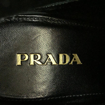 PRADA Short Boots Shoes EU 36.5 US 6.5 Black Authentic