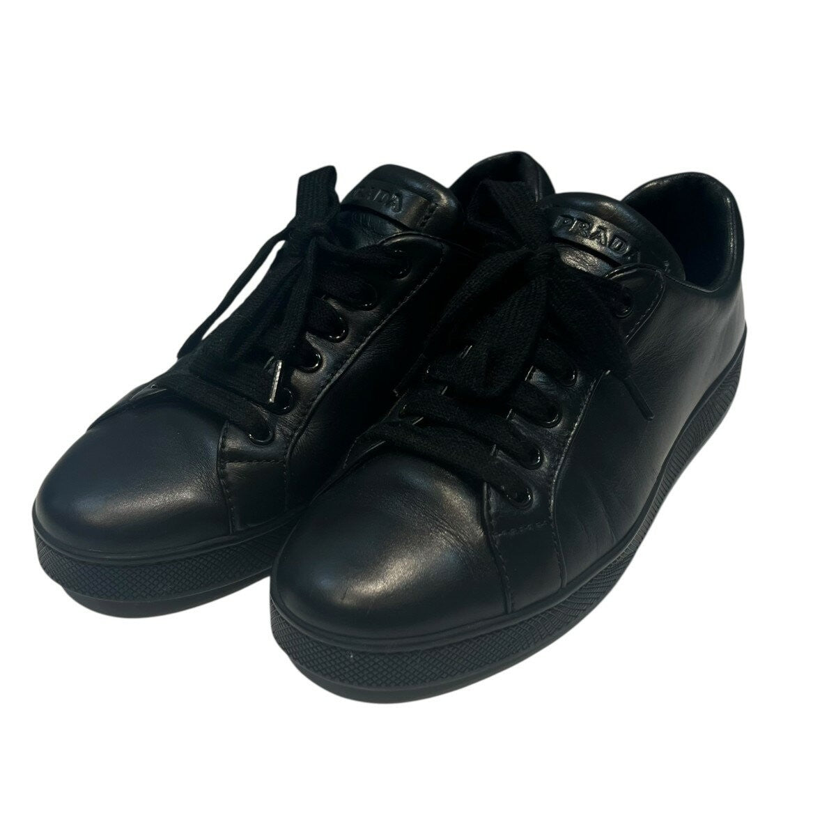 PRADA Sneakers Shoes Low-Cut EU 37.5 US 7.5 Black Authentic