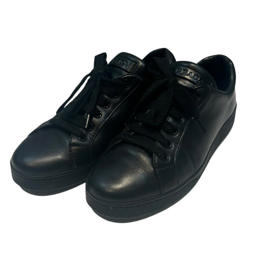 PRADA Sneakers Shoes Low-Cut EU 37.5 US 7.5 Black Authentic