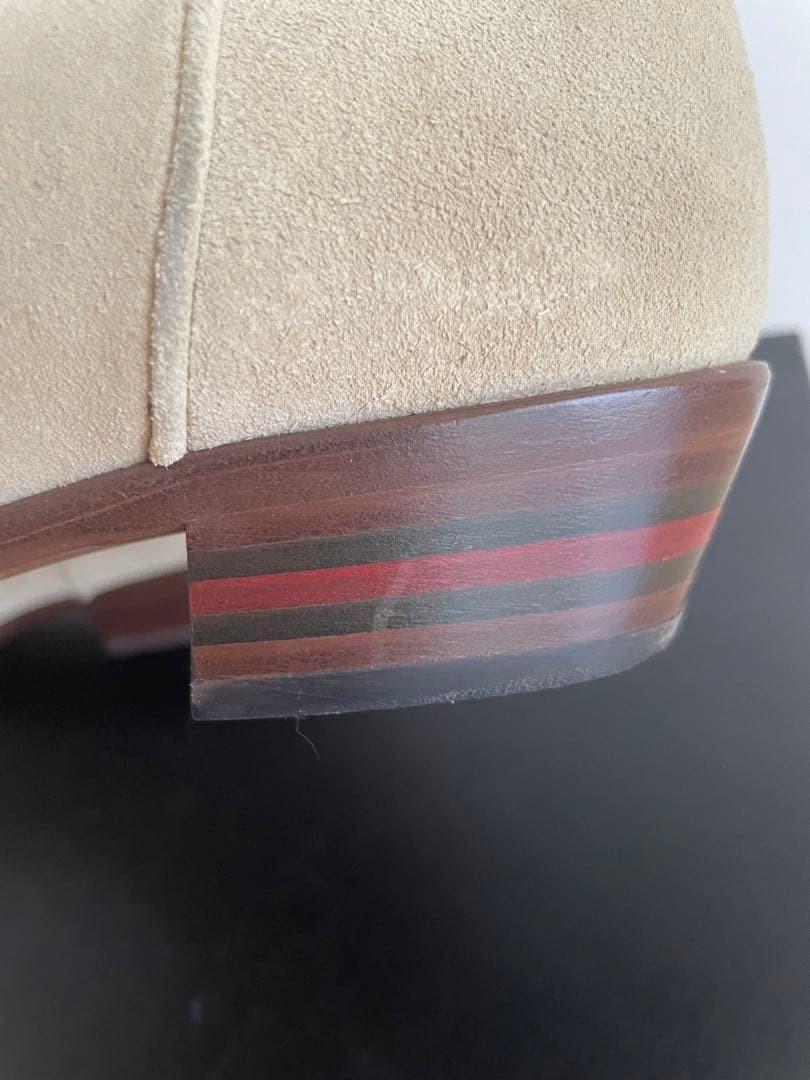 GUCCI Short Boots Shoes EU 35 US 5 Suede Beige Authentic