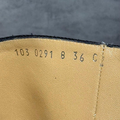 GUCCI Long Boots Shoes GG Canvas EU 36 US 6 Black Authentic