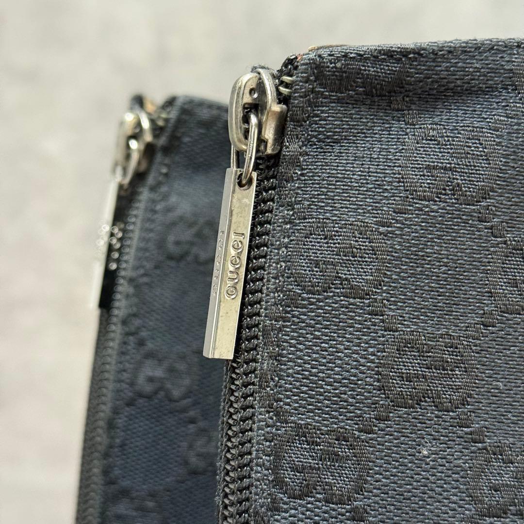 GUCCI Long Boots Shoes GG Canvas EU 36 US 6 Black Authentic