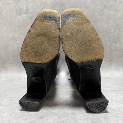 GUCCI Long Boots Shoes GG Canvas EU 36 US 6 Black Authentic