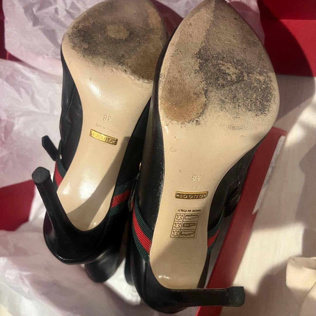 GUCCI Short Boots Shoes Sherry Line EU 38 US 8 Black Authentic