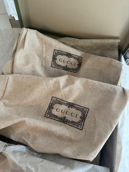 GUCCI Short Boots Shoes GG EU 35.5 US 5.5 Leather Canvas Black Authentic