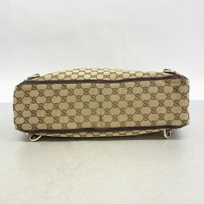 GUCCI Hand Bag Tote Purse GG Canvas Brown Authentic