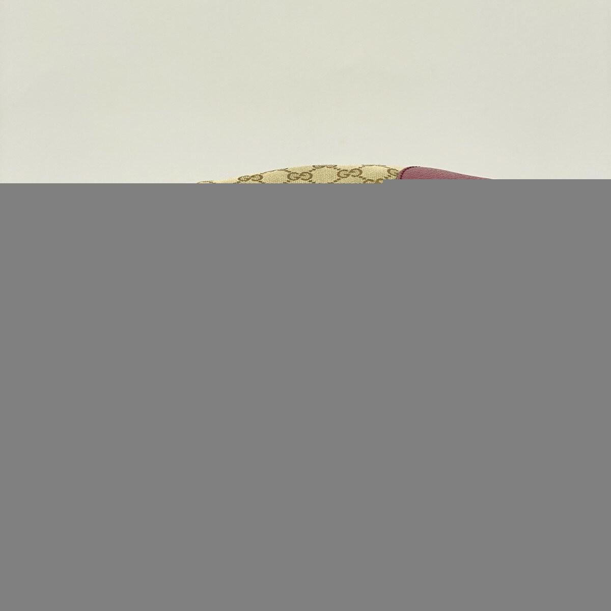 GUCCI Hand Bag Tote Purse GG Canvas Brown Pink Authentic