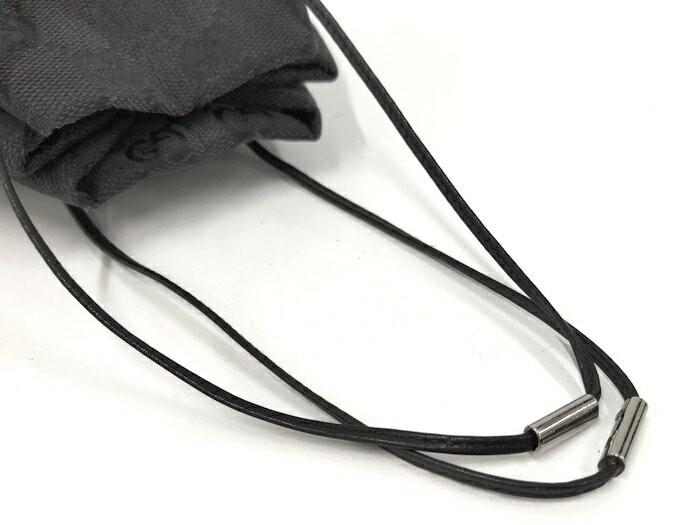 GUCCI Hand Bag Tote Purse Pouch GG Canvas Black Authentic