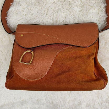 GUCCI Shoulder Bag Purse Suede Leather Authentic