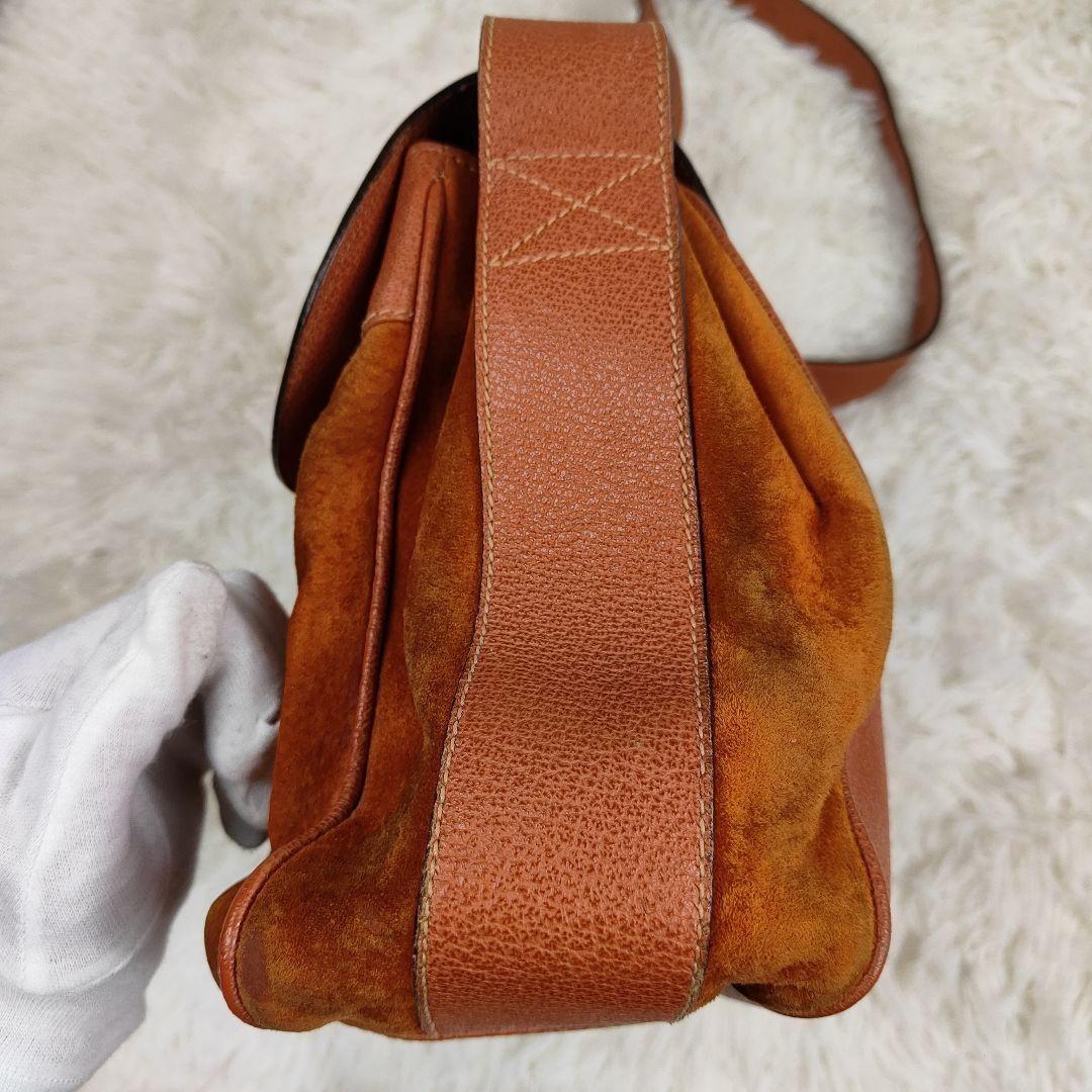 GUCCI Shoulder Bag Purse Suede Leather Authentic