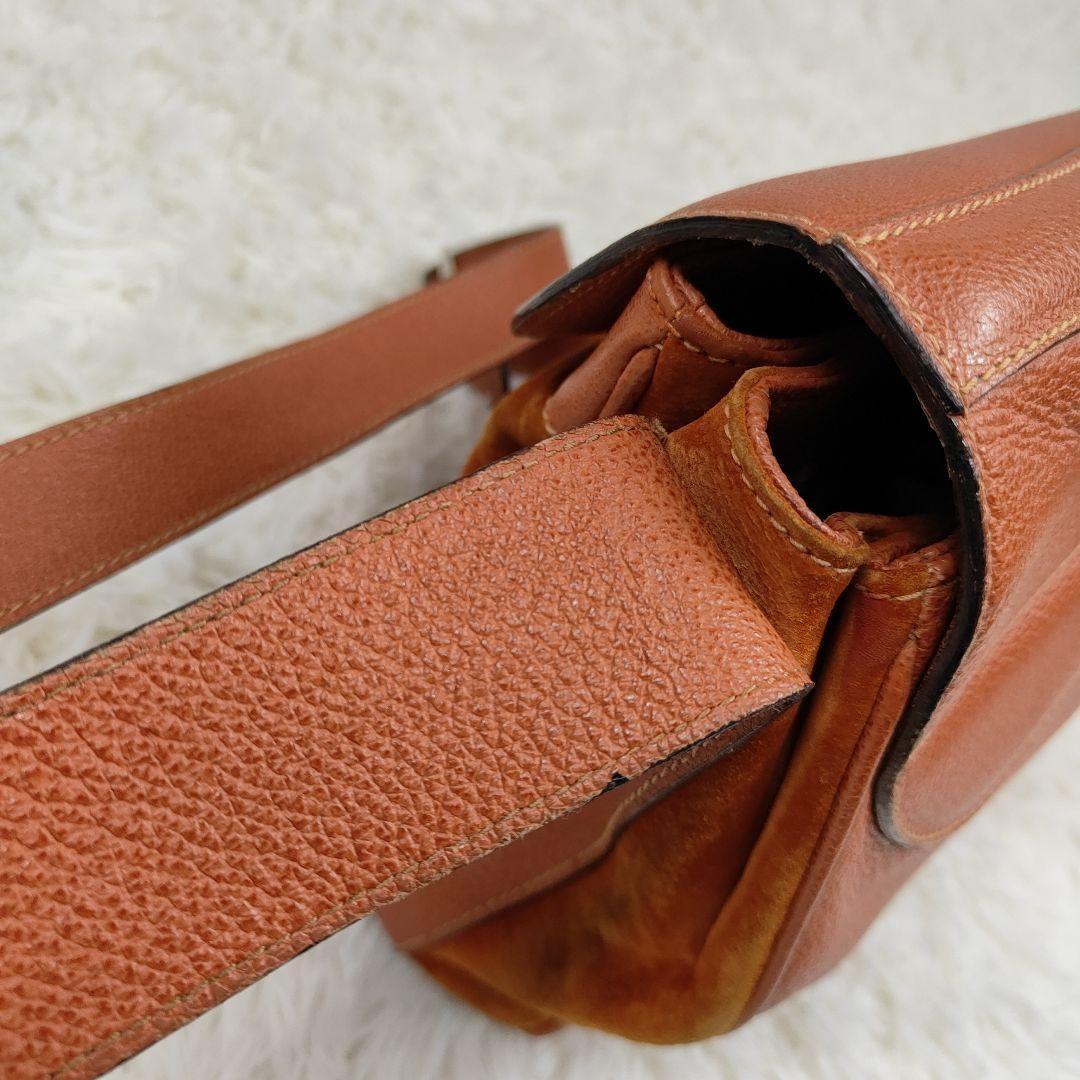 GUCCI Shoulder Bag Purse Suede Leather Authentic