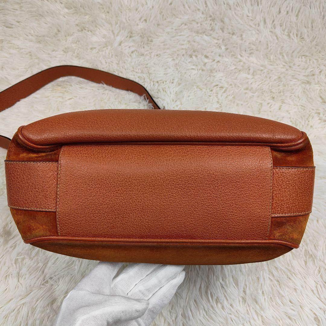 GUCCI Shoulder Bag Purse Suede Leather Authentic