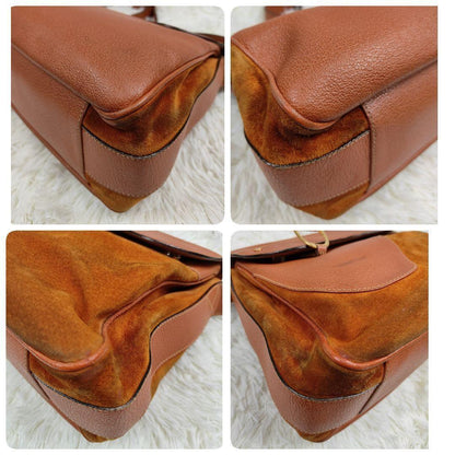 GUCCI Shoulder Bag Purse Suede Leather Authentic