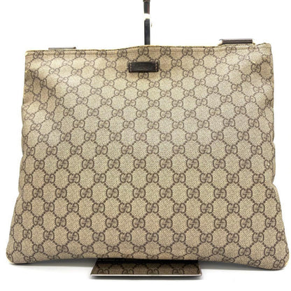 GUCCI Shoulder Bag Purse GG PVC Leather Beige Authentic