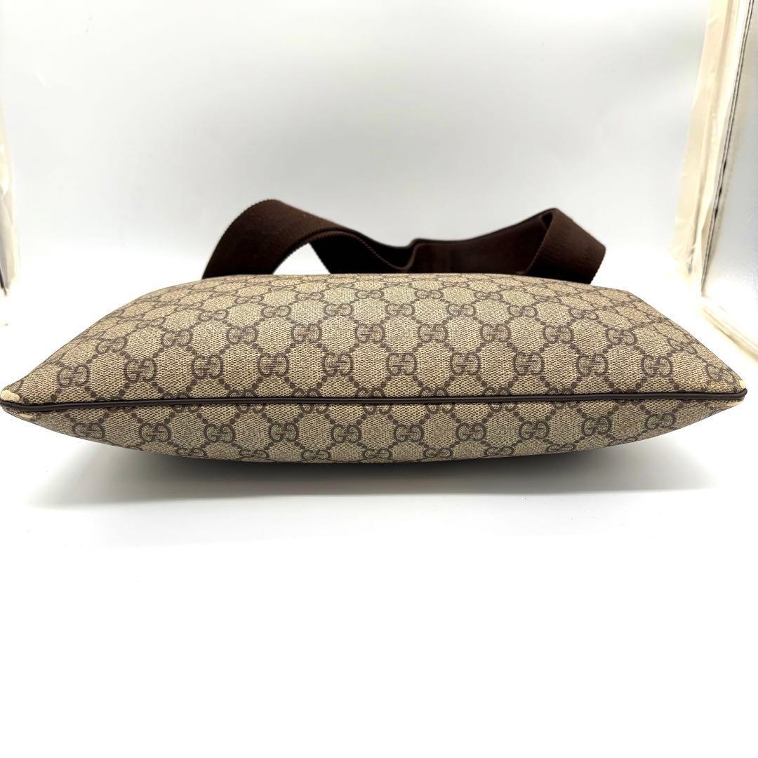 GUCCI Shoulder Bag Purse GG PVC Leather Beige Authentic