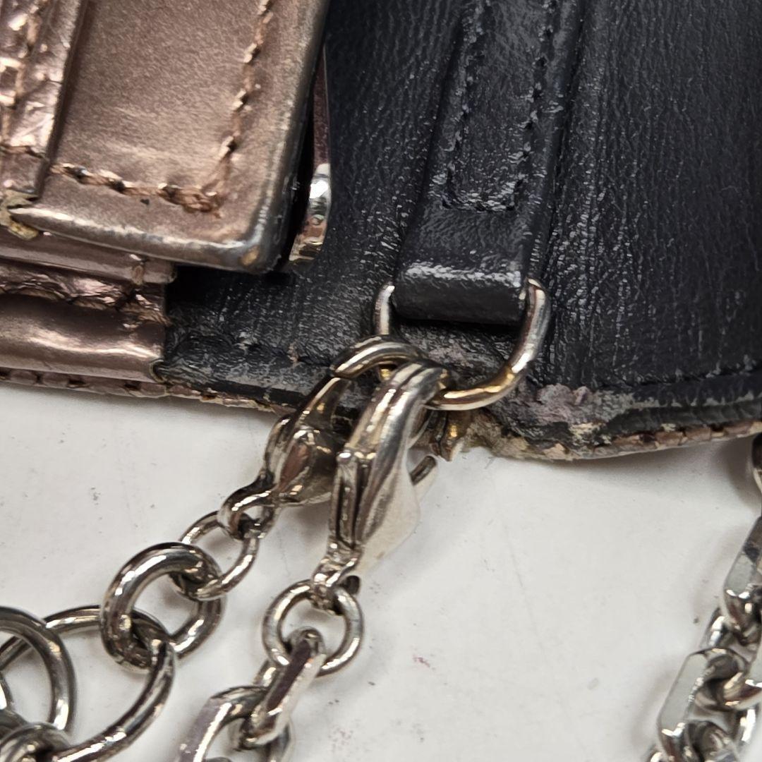 Christian Dior Shoulder Clutch Bag Second Bag Chain Cannage Authentic