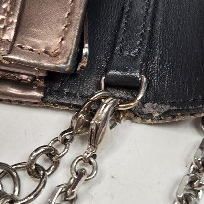 Christian Dior Shoulder Clutch Bag Second Bag Chain Cannage Authentic