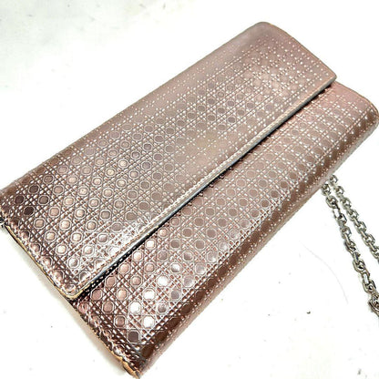 Christian Dior Shoulder Clutch Bag Second Bag Chain Cannage Authentic