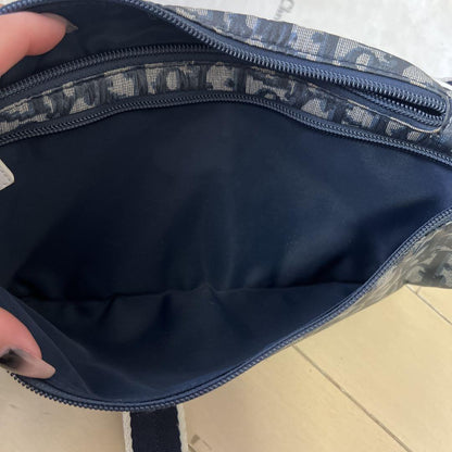 Christian Dior Shoulder Bag Purse Trotter No.2 Navy Authentic