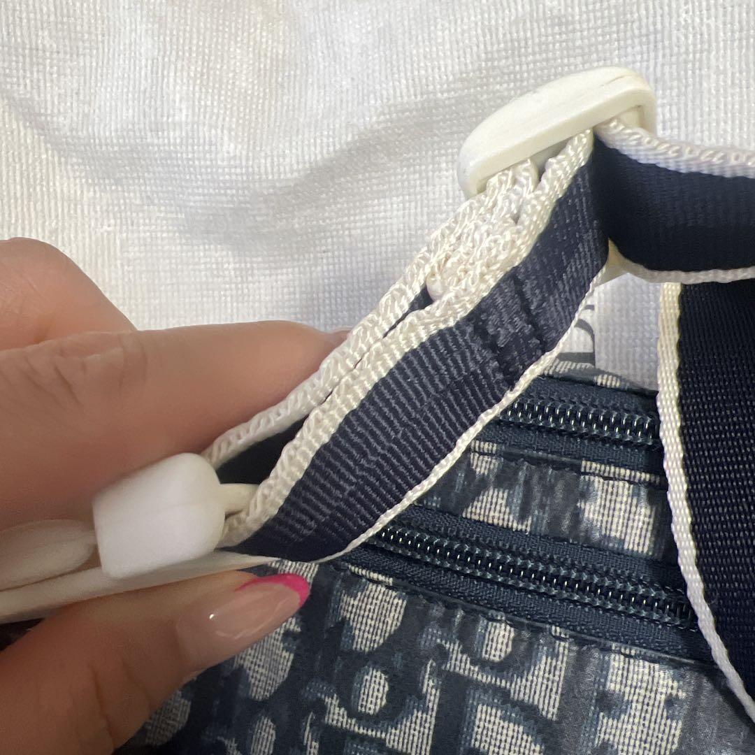 Christian Dior Shoulder Bag Purse Trotter No.2 Navy Authentic