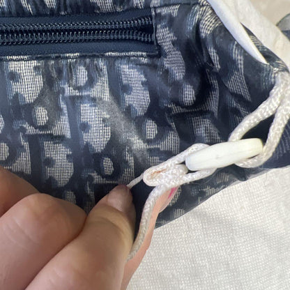 Christian Dior Shoulder Bag Purse Trotter No.2 Navy Authentic