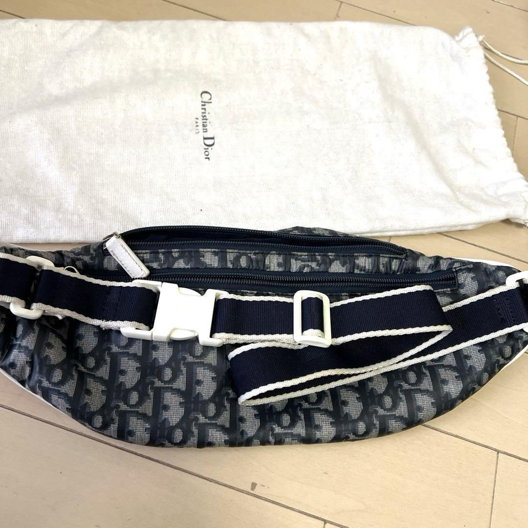 Christian Dior Shoulder Bag Purse Trotter No.2 Navy Authentic