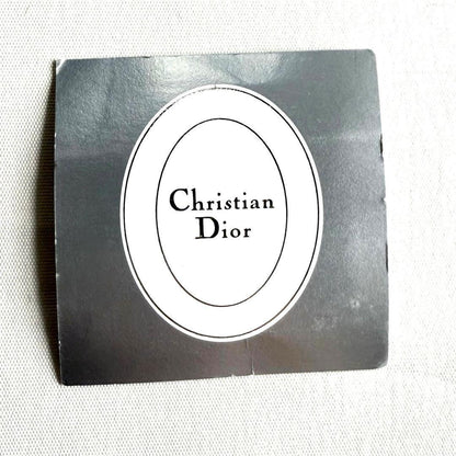 Christian Dior Hand Bag Tote Purse CD PVC Leather Brown Authentic