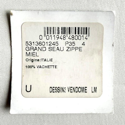 Christian Dior Hand Bag Tote Purse CD PVC Leather Brown Authentic