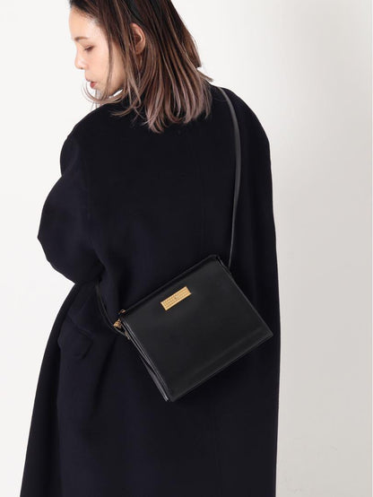 Christian Dior Shoulder Bag Purse CD Leather Brown Authentic