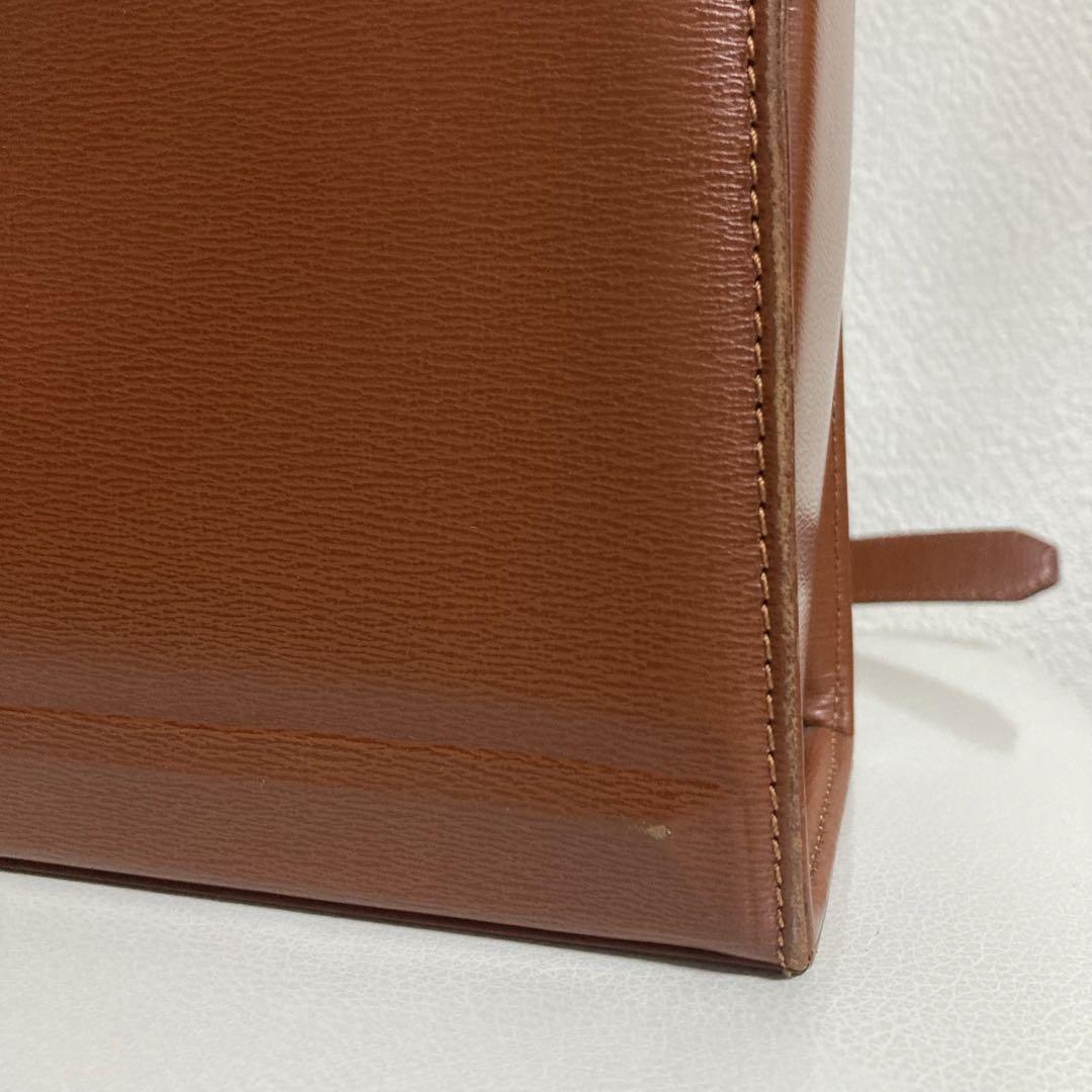 Christian Dior Shoulder Bag Purse CD Leather Brown Authentic