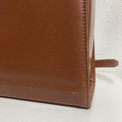 Christian Dior Shoulder Bag Purse CD Leather Brown Authentic