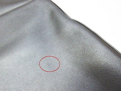 Christian Dior Shoulder Bag Purse Leather Gray Authentic