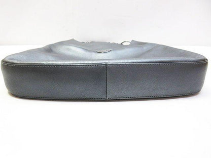 Christian Dior Shoulder Bag Purse Leather Gray Authentic