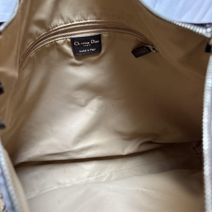 Christian Dior Shoulder Bag Purse Trotter Canvas Leather Brown Authentic