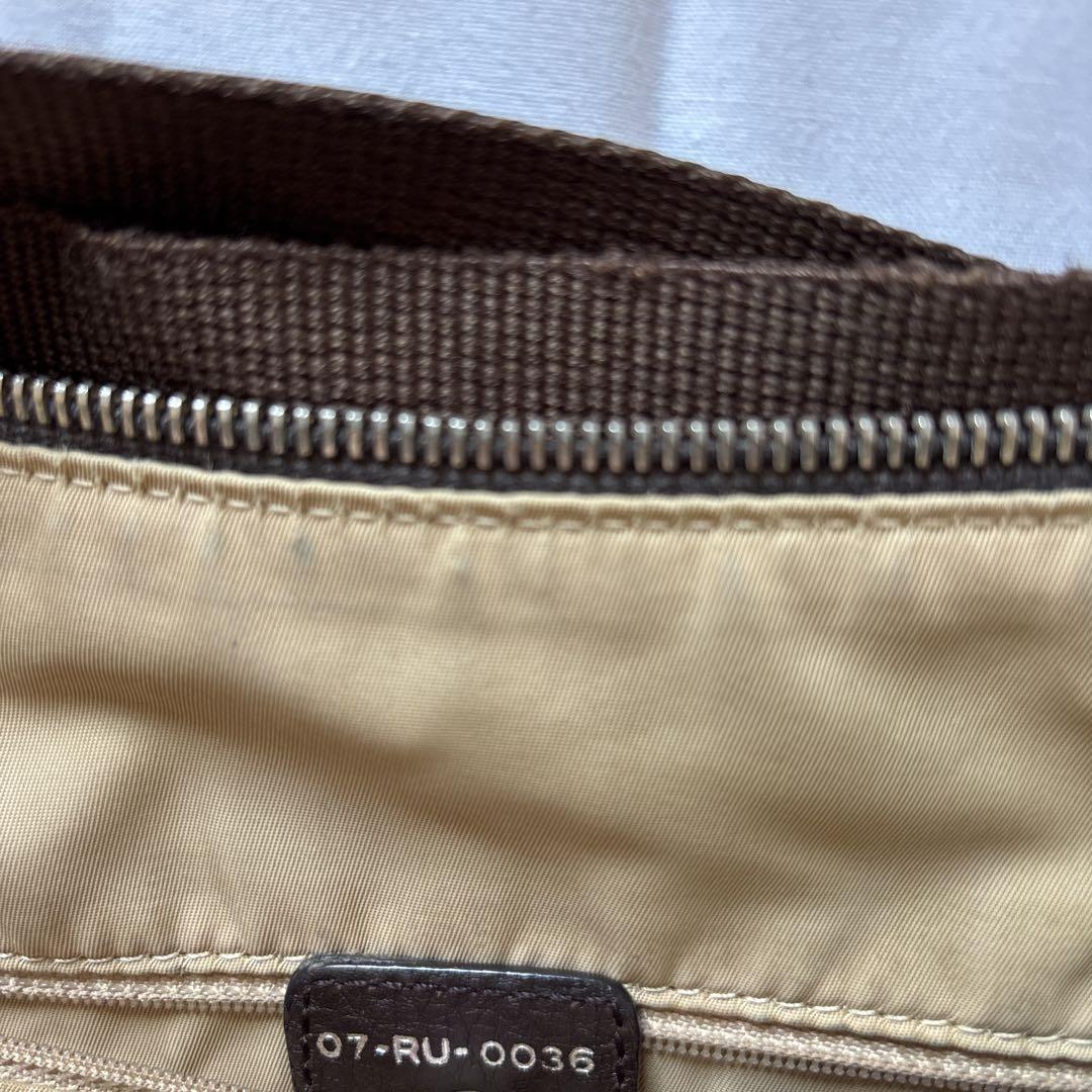 Christian Dior Shoulder Bag Purse Trotter Canvas Leather Brown Authentic