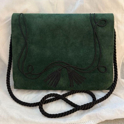 Christian Dior Party Shoulder Bag Purse Green Authentic