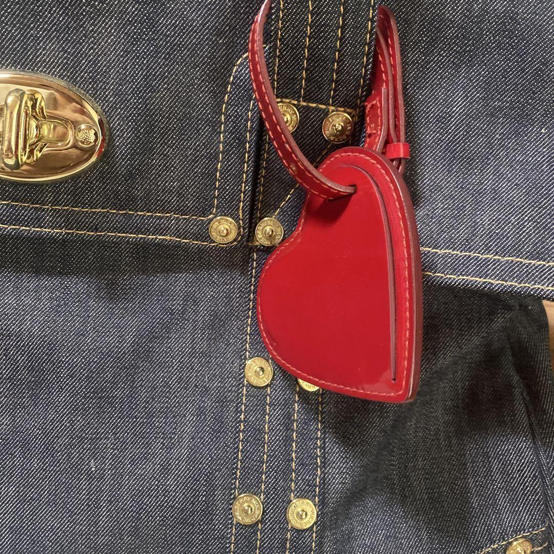 MULBERRY Boston Hand Bag Tote Purse Turn Lock Denim Navy Indigo Authentic